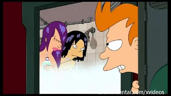 Suuri Futurama Hentai - Shower threesome lämmin putki