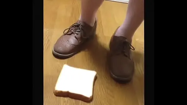 fetish】Bread food crush Sneaker أنبوب دافئ كبير