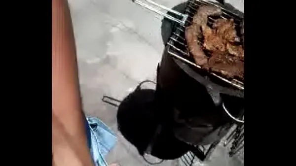 Grande steak barbecue tubo quente