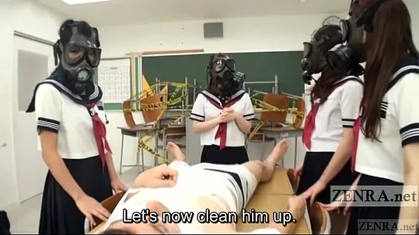 Stort CFNM Gas Mask Japanese inspection Subtitled varmt rør