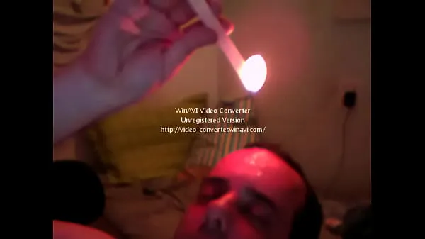 Velká Horn Ass Daniel dripping candle on his forehead teplá trubice