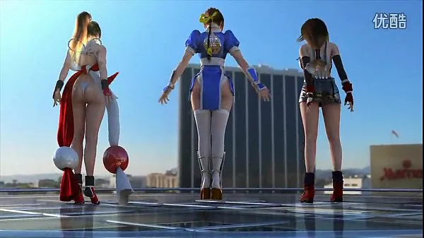 बड़ी Animation hot dance Dance Shiranui, Tifa and Kasumi गर्म ट्यूब