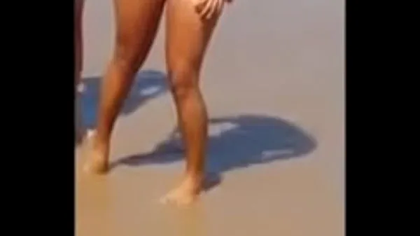 Μεγάλος Filming Hot Dental Floss On The Beach - Pussy Soup - Amateur Videos θερμός σωλήνας