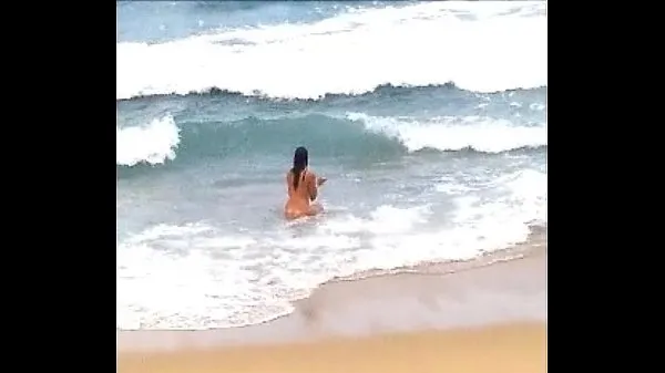 Ống ấm áp spying on nude beach lớn