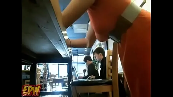 Public red head on webcam cafe masturbation - More Tiub hangat besar
