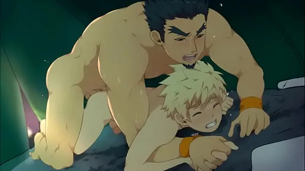 Veľká Anime blonde boy having fun with older man teplá trubica