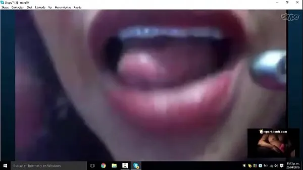 Stort Skype with unfaithful lady varmt rør