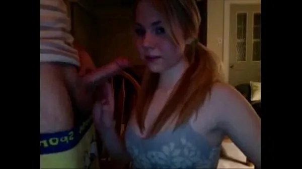 Grande awesome amateur teen redhead blowjob deepthroat in cam with final facial very ho tubo quente