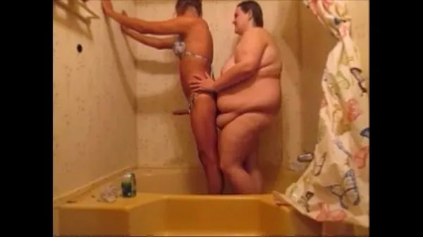Big Hot Sissy Fucks Girlfriend In Shower & Creampie Her Fat Pussy warm Tube