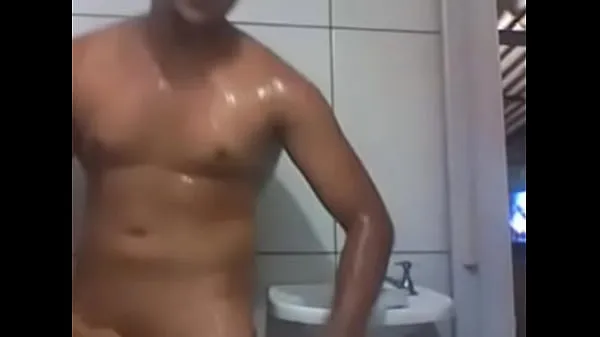 Big Young man talks bitching and showers on cam warm Tube