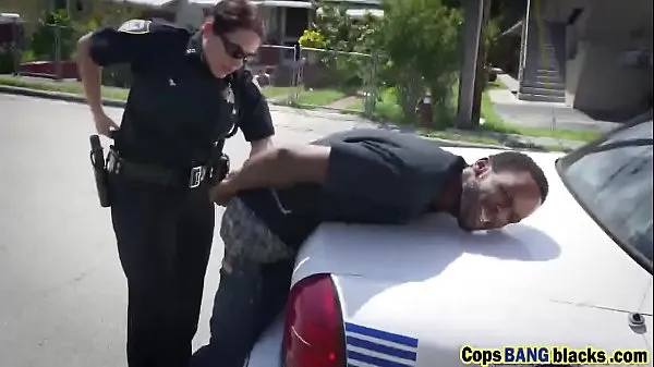 Big Interracial threesome with two hot cops warm Tube