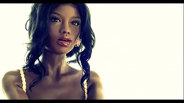 بڑی Real Doll Angelina, the ebony goddess silicone doll گرم ٹیوب