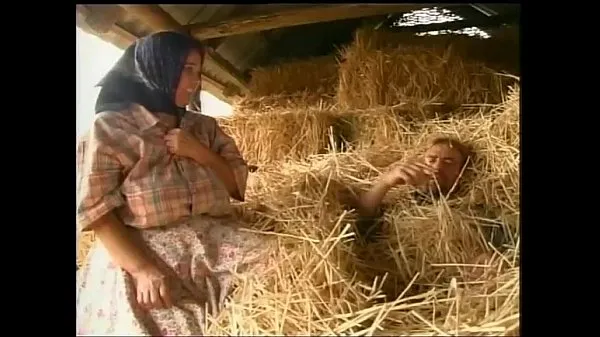 Big Farmer fucking his wife on hay pile warm Tube