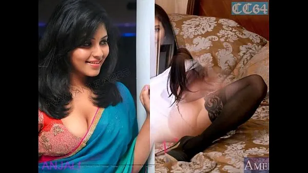 Stort photo compilation of Tollywood Telugu actress Anjali varmt rør