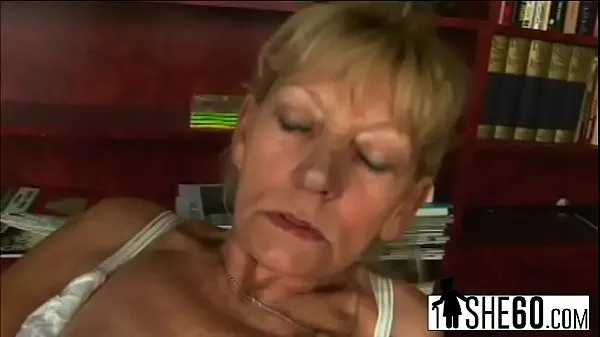 Ống ấm áp Dirty blonde grandma gets fucked before sucking off y. guy's dick lớn