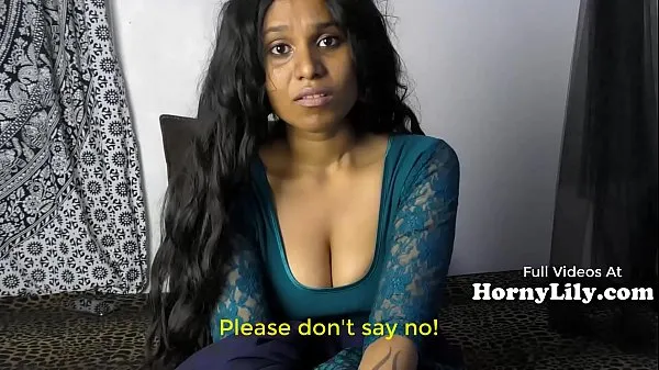 Grande A dona de casa indiana entediada implora por trio em hindi com legendas em inglês tubo quente