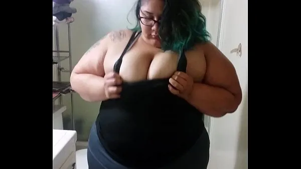 Nagy Sexy BBW shower meleg cső