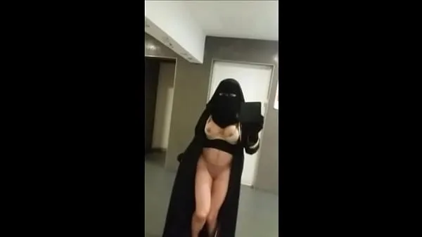 Ống ấm áp naked muslim under her niqab lớn