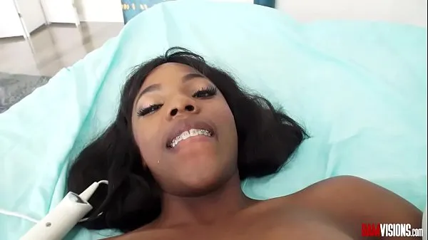 Ống ấm áp Sweet Black babe Sarah Banks get her ebony pussy and ass fucked lớn