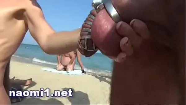 Ống ấm áp piss and multi cum on a swinger beach cap d'agde lớn