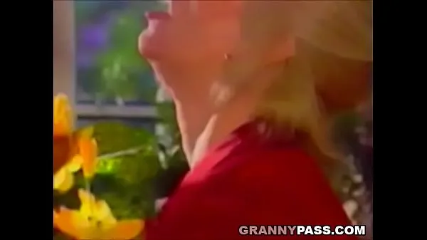 Big Blonde Grandma Gets Pounded On The Table warm Tube
