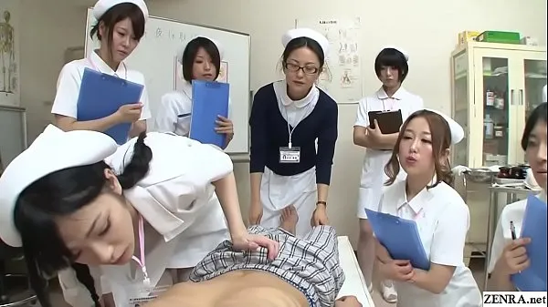 Μεγάλος JAV nurses CFNM handjob blowjob demonstration Subtitled θερμός σωλήνας