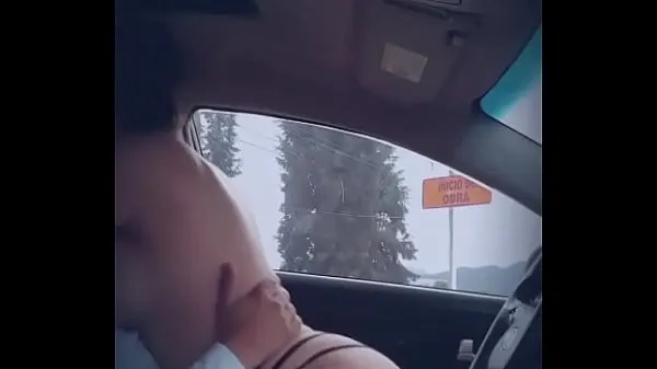 ใหญ่ Fucking in the car by the road ท่ออุ่น