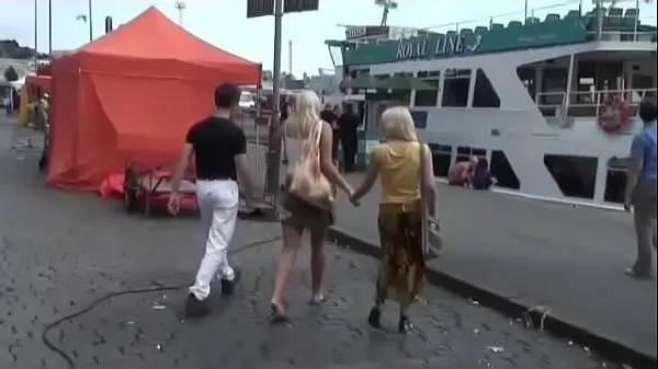 Grote nordic teen threesome sex in public warme buis