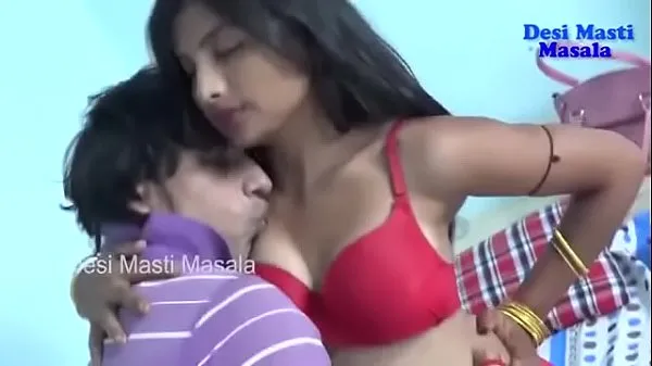 Μεγάλος Indian couple enjoy passionate foreplay θερμός σωλήνας