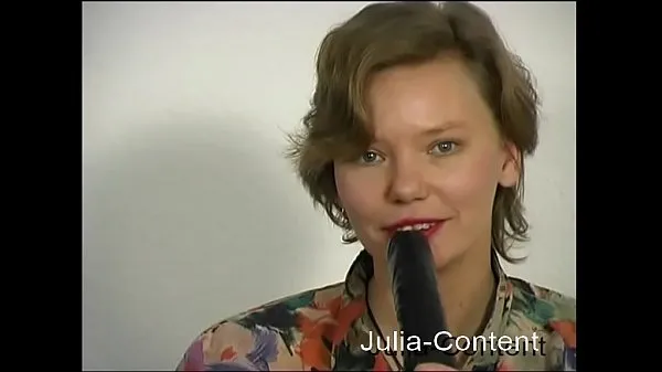 Big Hairdresser Sabine shoots her first adult video – German 80s retro warm Tube