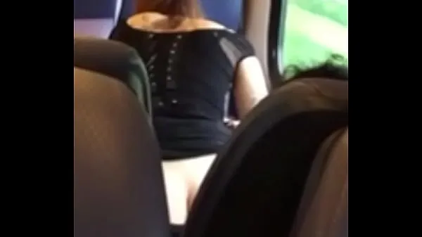 Velká Couple having sex in Dutch train teplá trubice