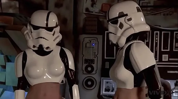 Duża Vivid Parody - 2 Storm Troopers enjoy some Wookie dick ciepła tuba