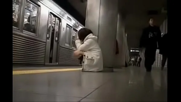 Big Japanese girl groped in a train with no panties warm Tube