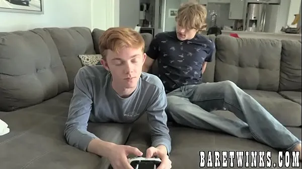 Big Smooth twink buds swap video games for barebacking warm Tube