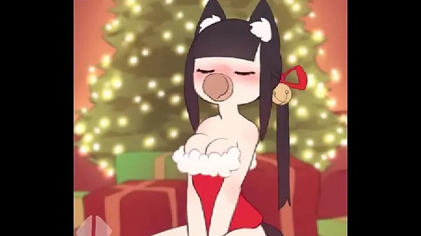 Büyük Catgirl Christmas (Flash sıcak Tüp