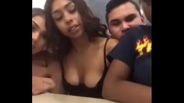Big Crazy y. showing breasts at McDonald's warm Tube