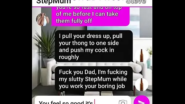 Text roleplay Mum has deep sofa fuck with StepSon Tiub hangat besar