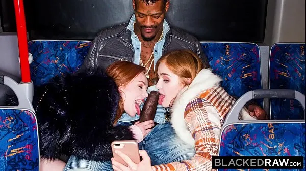 Big BLACKEDRAW Two Beauties Fuck Giant BBC On Bus warm Tube