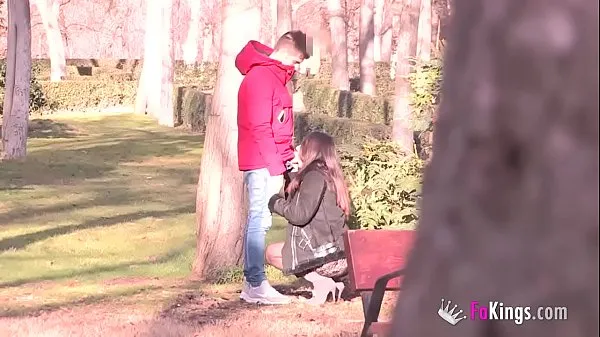 Big Lucia Nieto is back in FAKings to suck stranger's dicks right in the public park warm Tube