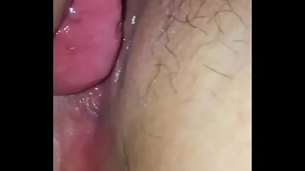 Big Close-up of super delicious pussy sucking 2 warm Tube