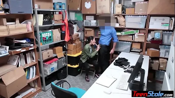 Ống ấm áp Tiny titted asian teen thief punish fucked by officer lớn
