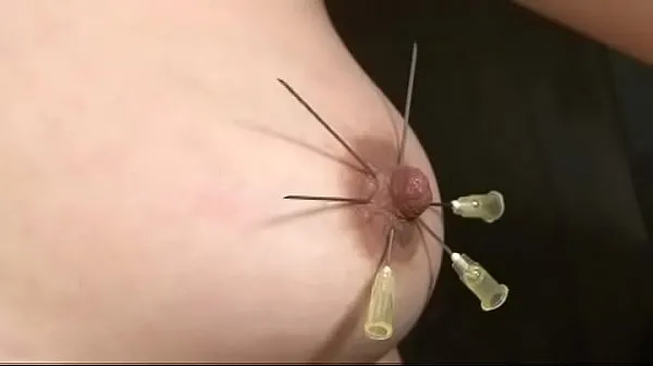 Big japan BDSM piercing nipple and electric shock warm Tube