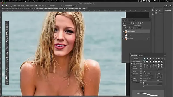 Big Blake Lively nude "The Shaddows" in photoshop warm Tube