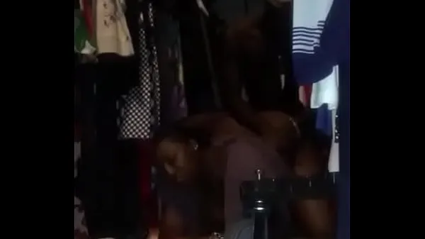 Ống ấm áp A black Africa woman fuck hard in her shop from behind lớn