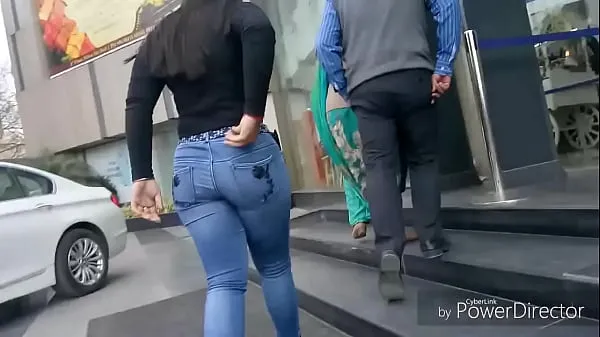 Ống ấm áp Punjabi Big ass walkin in mall lớn