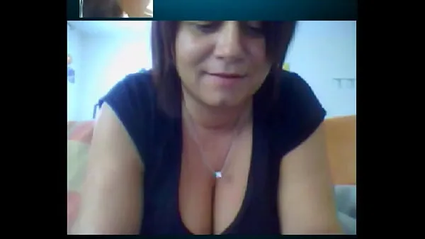 Stort Italian Mature Woman on Skype varmt rör