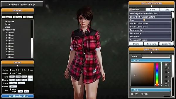 Grote Honey Select Character Creation: MILF warme buis