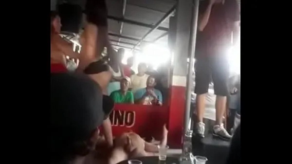 Having sex without a condom with a whore in public Tiub hangat besar