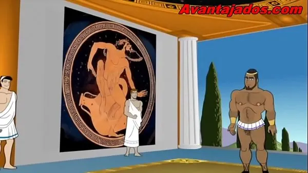 Stort Hercules and Gay Gods of Egypt in Cartoon varmt rør