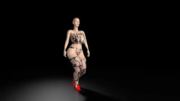 Velika Big Butt Booty 3D Models topla cev